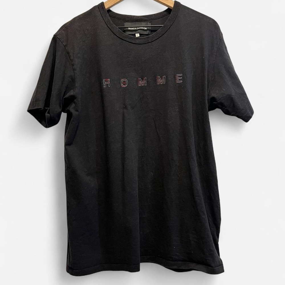 Bianca Chandon Homme / Femme Embroidered Men’s Shirt Black Medium